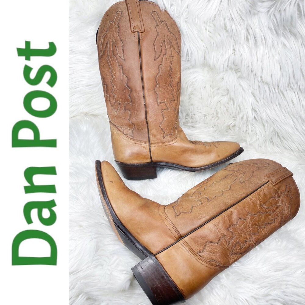 Dan Post Tan Western Cowboy Boots